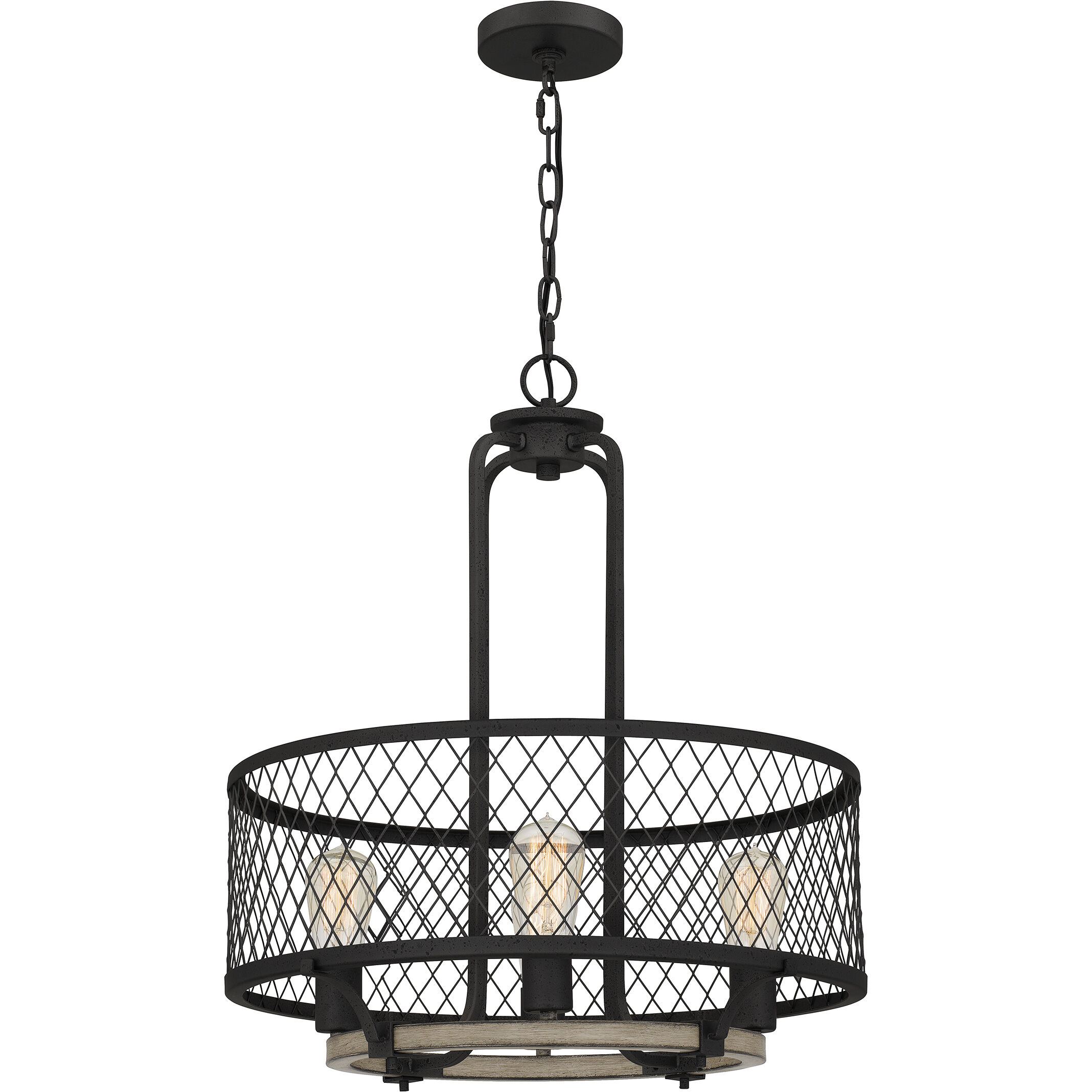 Benton 4 Light 20.75 inch Distressed Iron Pendant Ceiling Light