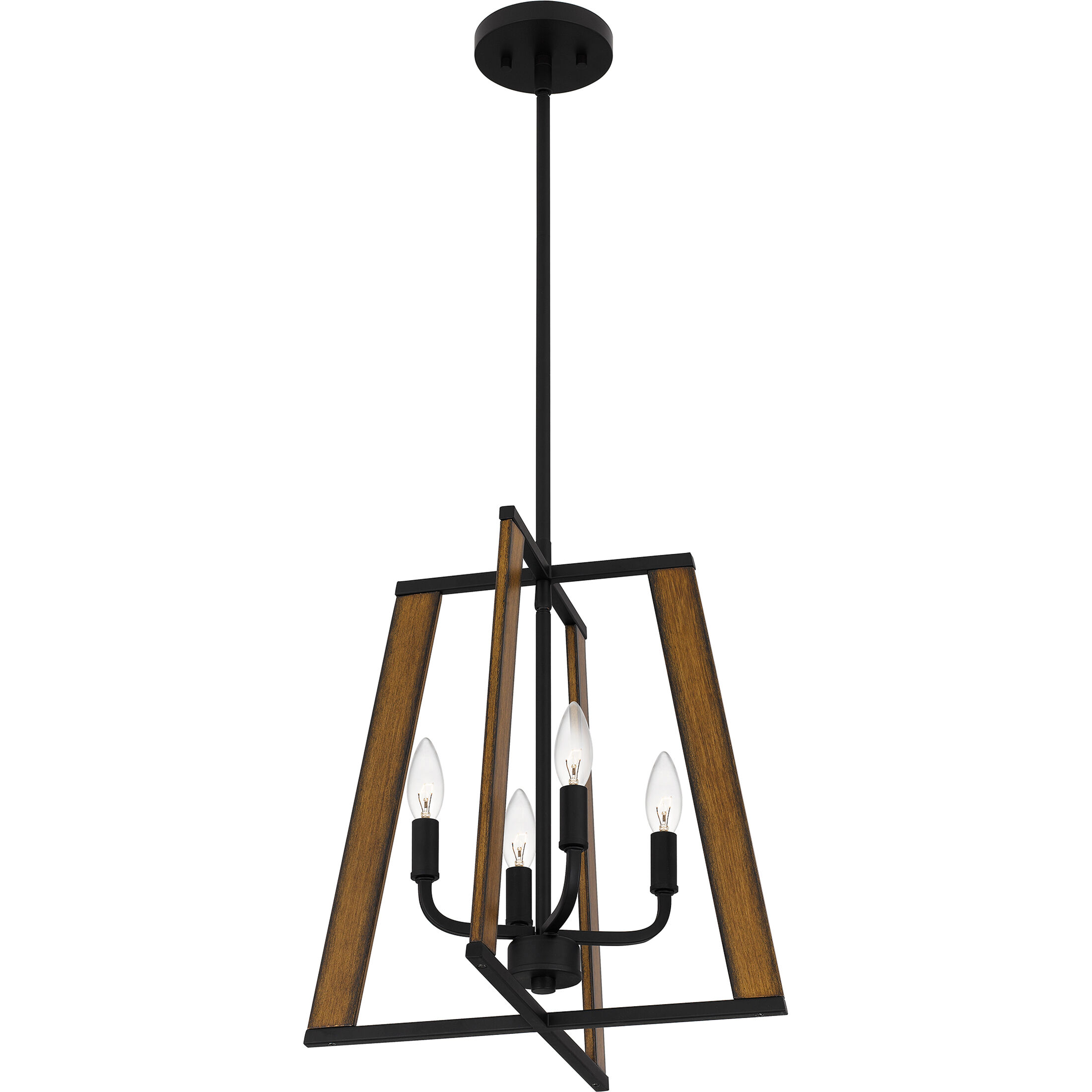 Mayline 4 Light 16 inch Matte Black Pendant Ceiling Light