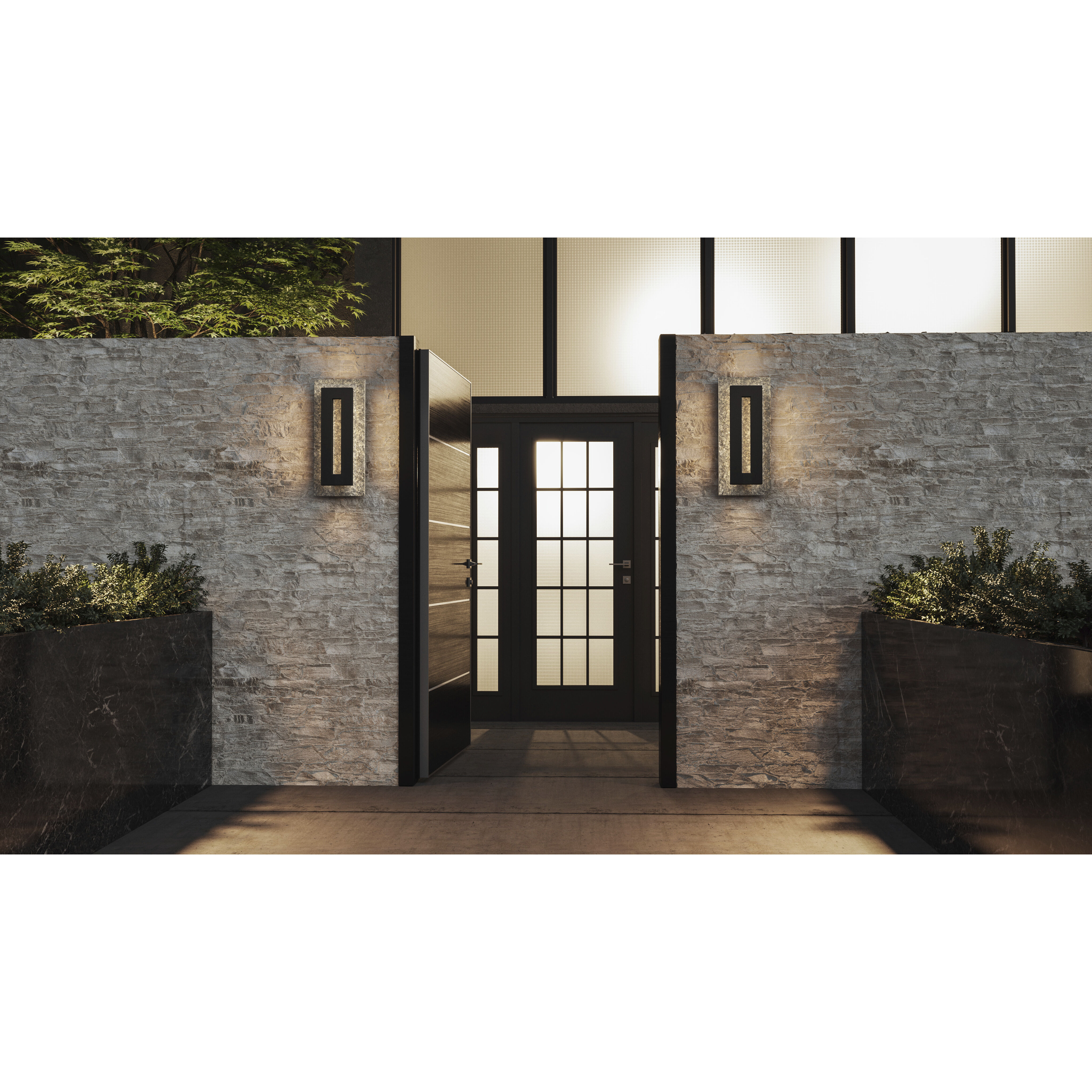 Quoizel TTE8308EK Tate LED 18 inch Earth Black Outdoor Wall