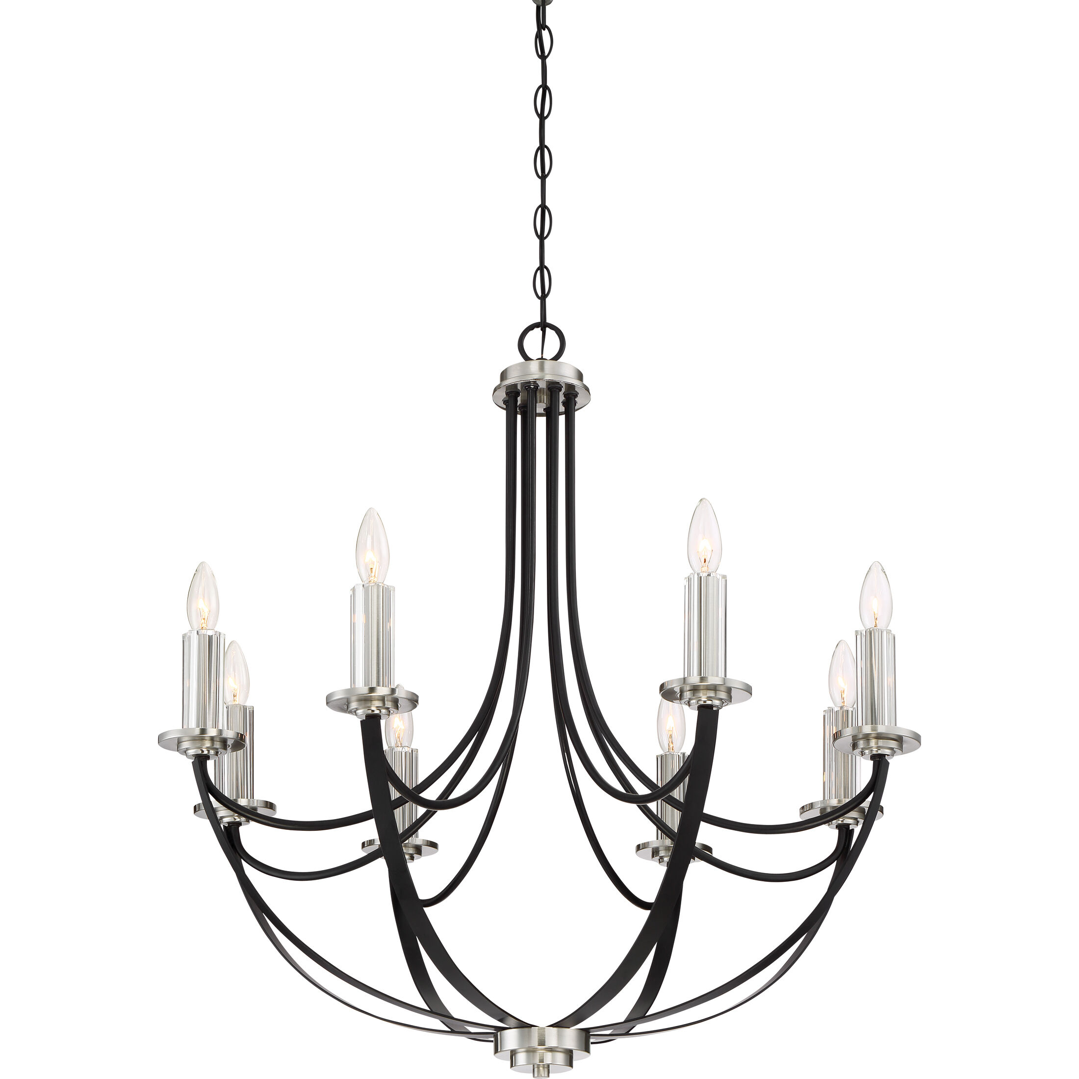 Alana 8 Light 30 inch Mystic Black Chandelier Ceiling Light