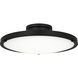 Donne LED 15.75 inch Matte Black Semi-Flush Mount Ceiling Light, Medium