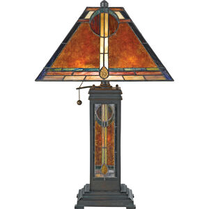 Quoizel Museum Of New Mexico 23.5 inch 60 watt Valiant Bronze Table Lamp Portable Light, Naturals NX615TVA - Open Box