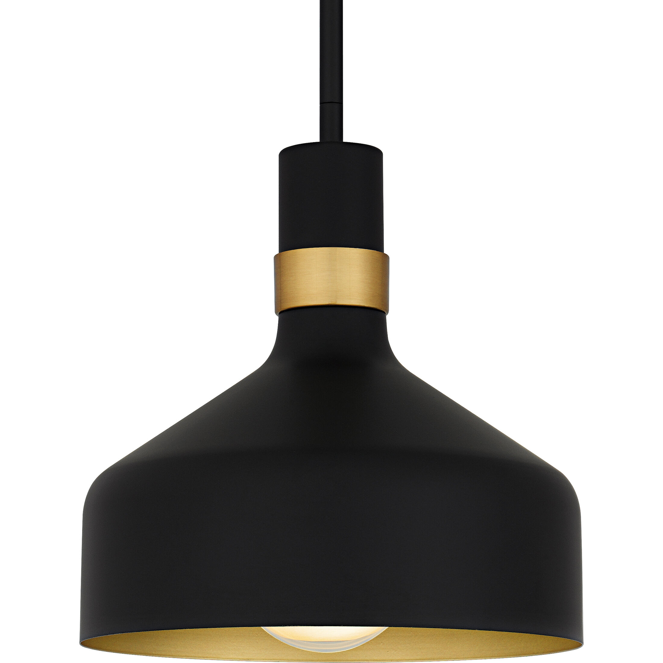 Arbor 1 Light 10 inch Matte Black Mini Pendant Ceiling Light, Small