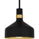 Arbor 1 Light 10 inch Matte Black Mini Pendant Ceiling Light, Small