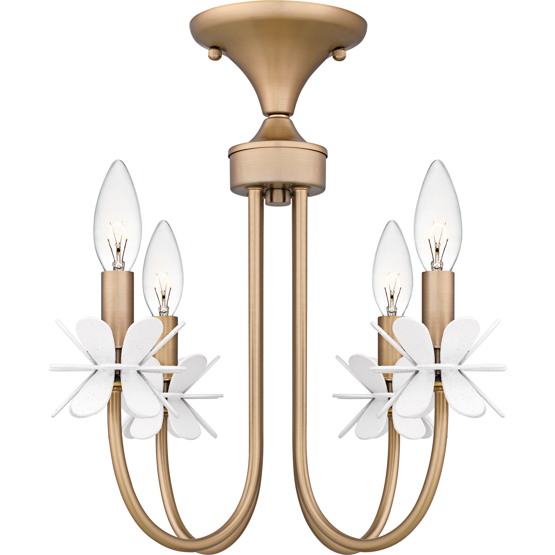 Remy 4 Light 16 inch Bronze Gold Semi-Flush Mount Ceiling Light, Large