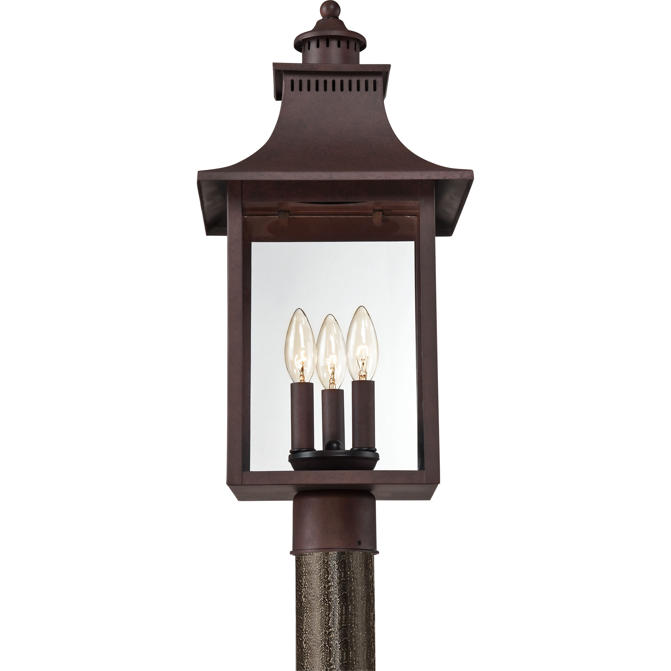 Chancellor 3 Light 22 inch Copper Bronze Post Lantern