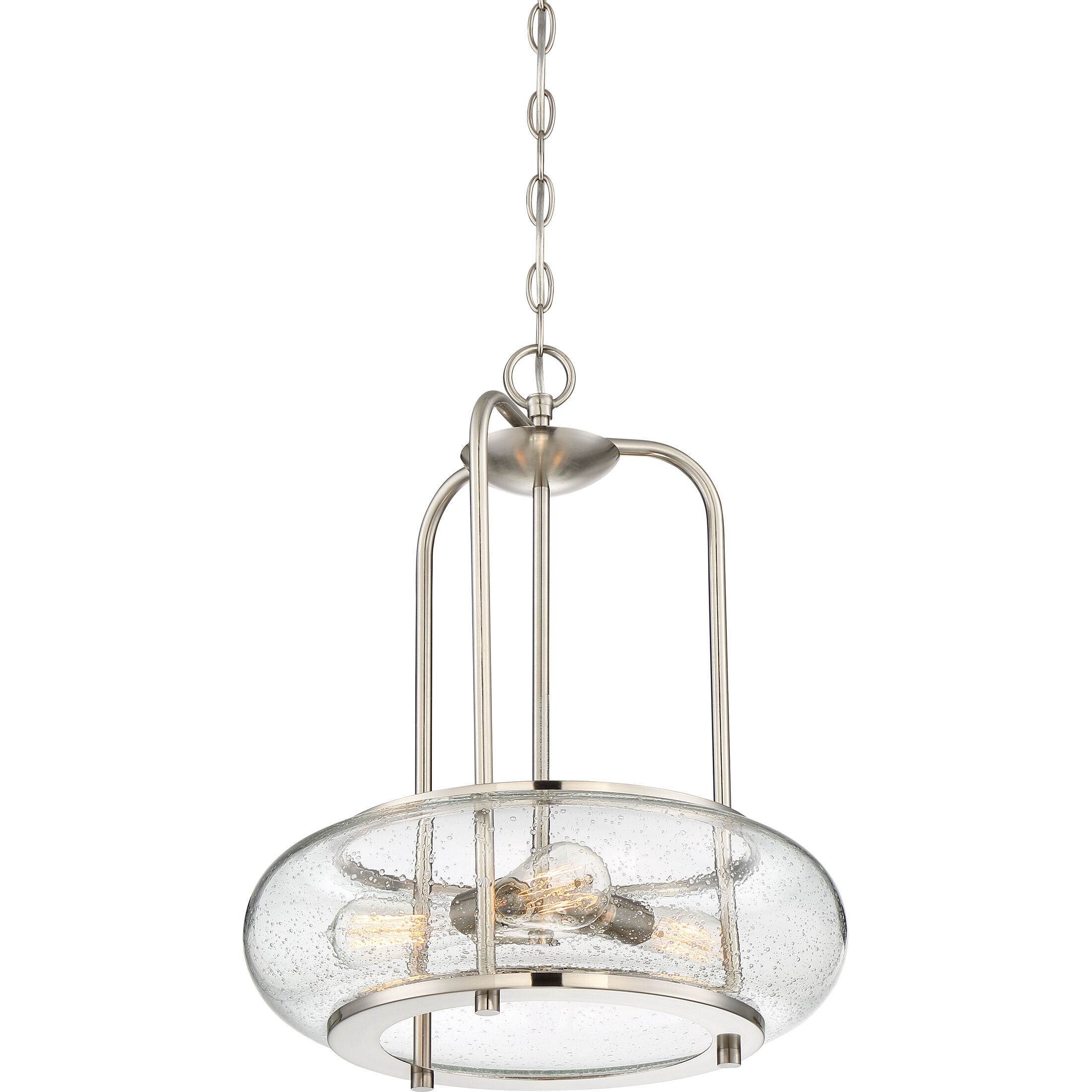 Trilogy 3 Light 16 inch Brushed Nickel Pendant Ceiling Light