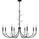 Heiress 8 Light 40 inch Matte Black Chandelier Ceiling Light