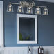 Nicholas 5 Light 42 inch Brushed Nickel Bath Light Wall Light
