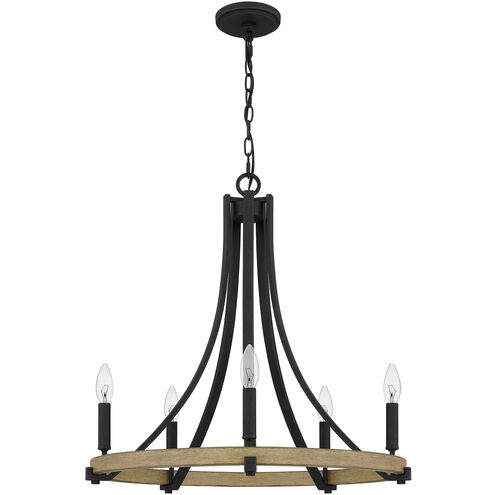 Colombes 5 Light 24 inch Grey Ash Chandelier Ceiling Light