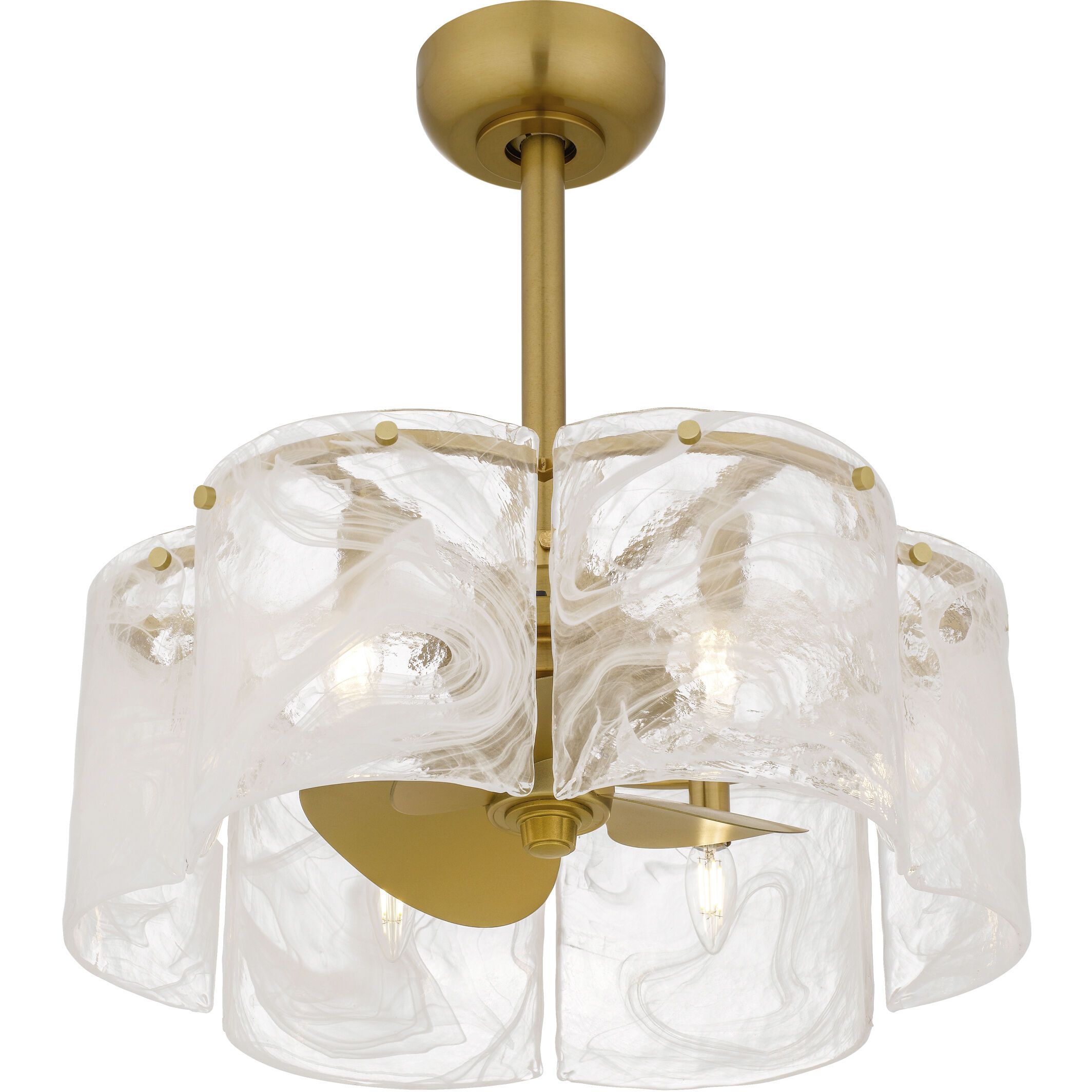 Maisie 21.75 inch Brushed Gold Fandelier