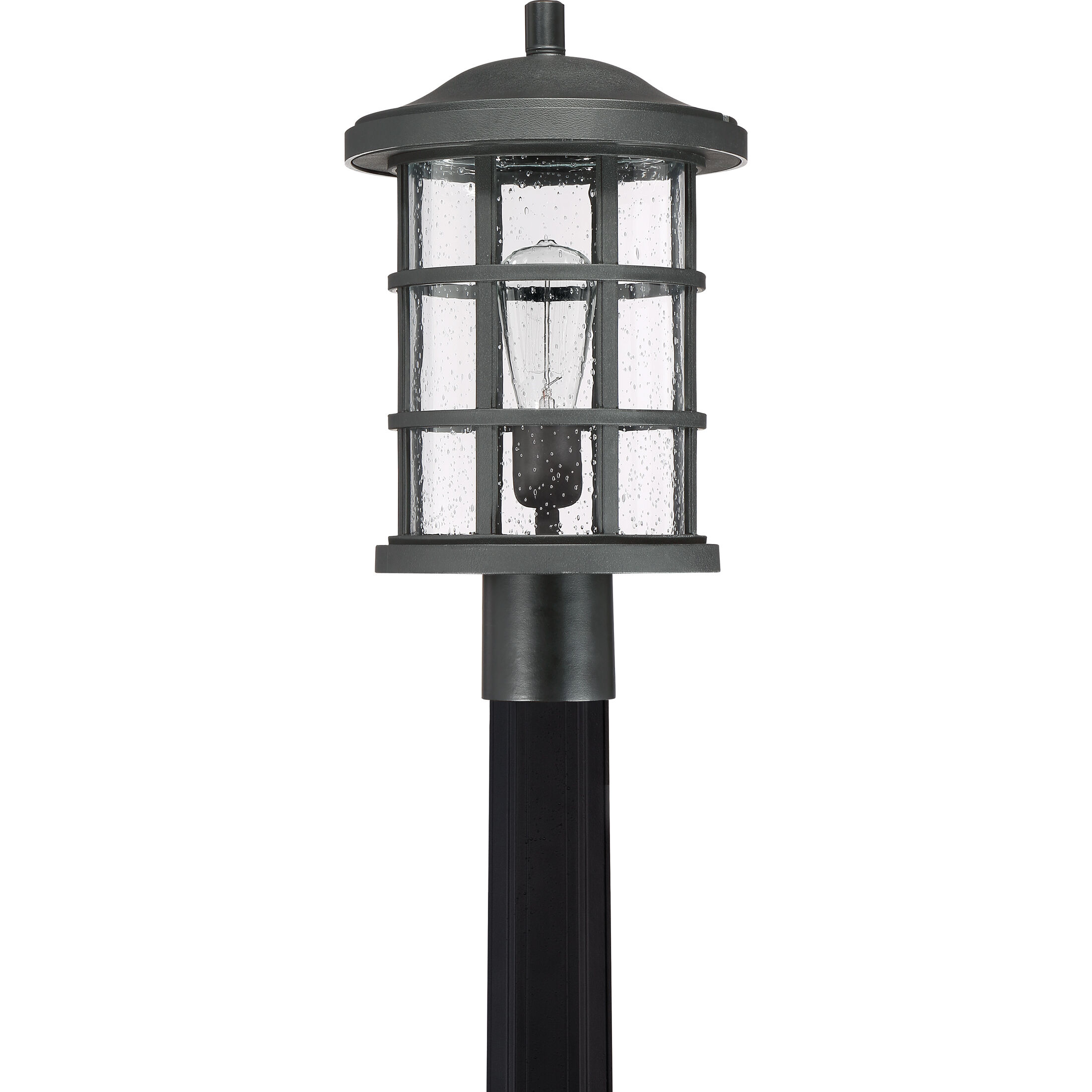 Crusade 1 Light 17 inch Earth Black Outdoor Post Lantern