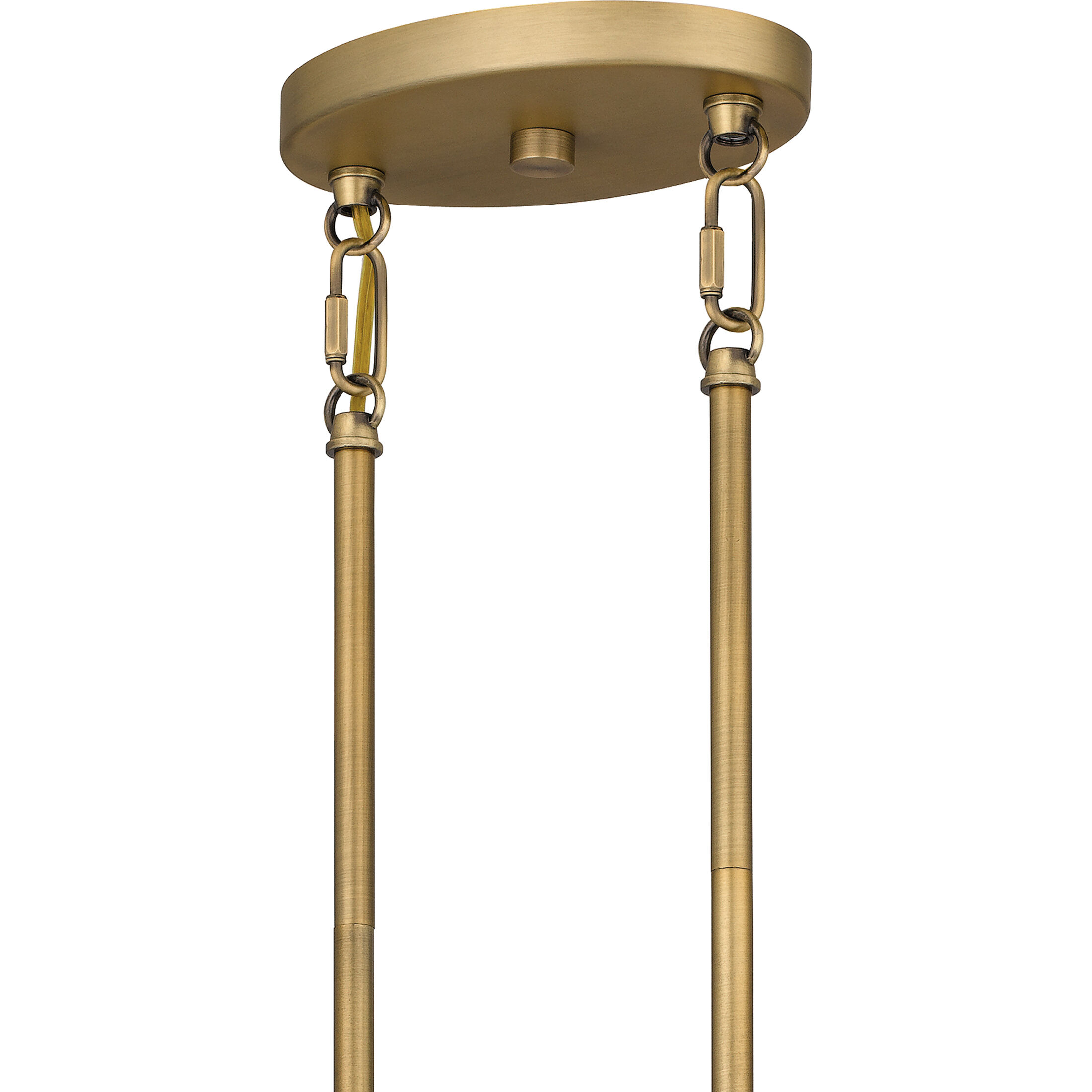Madden 6 Light 41.5 inch Aged Brass Island Light Ceiling Light