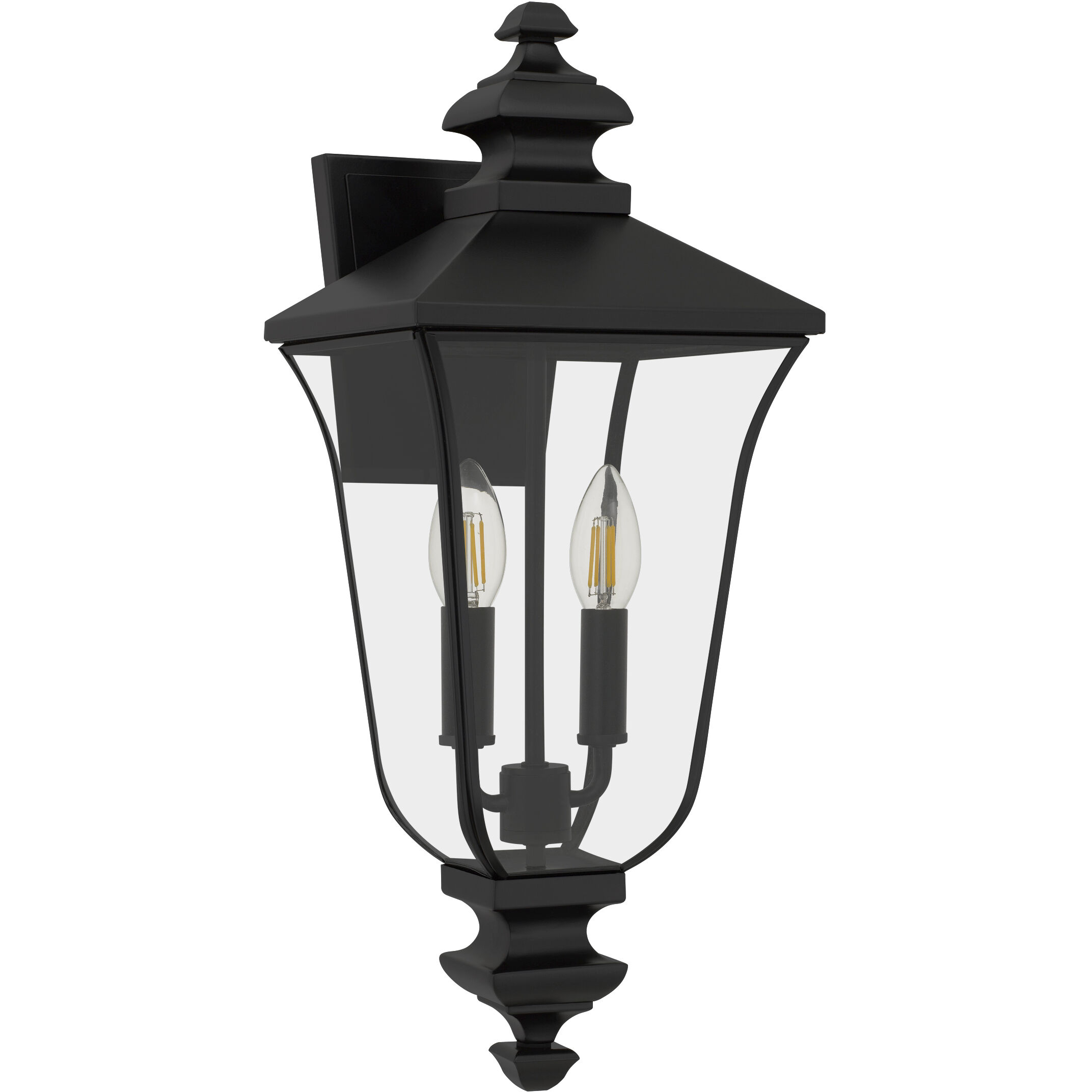 Farley 2 Light 20 inch Matte Black Outdoor Wall Lantern