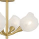 Adelyn 4 Light 22 inch Gold Leaf Semi-Flush Mount Ceiling Light