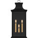 Abernathy Outdoor Wall Lantern in Matte Black, Large