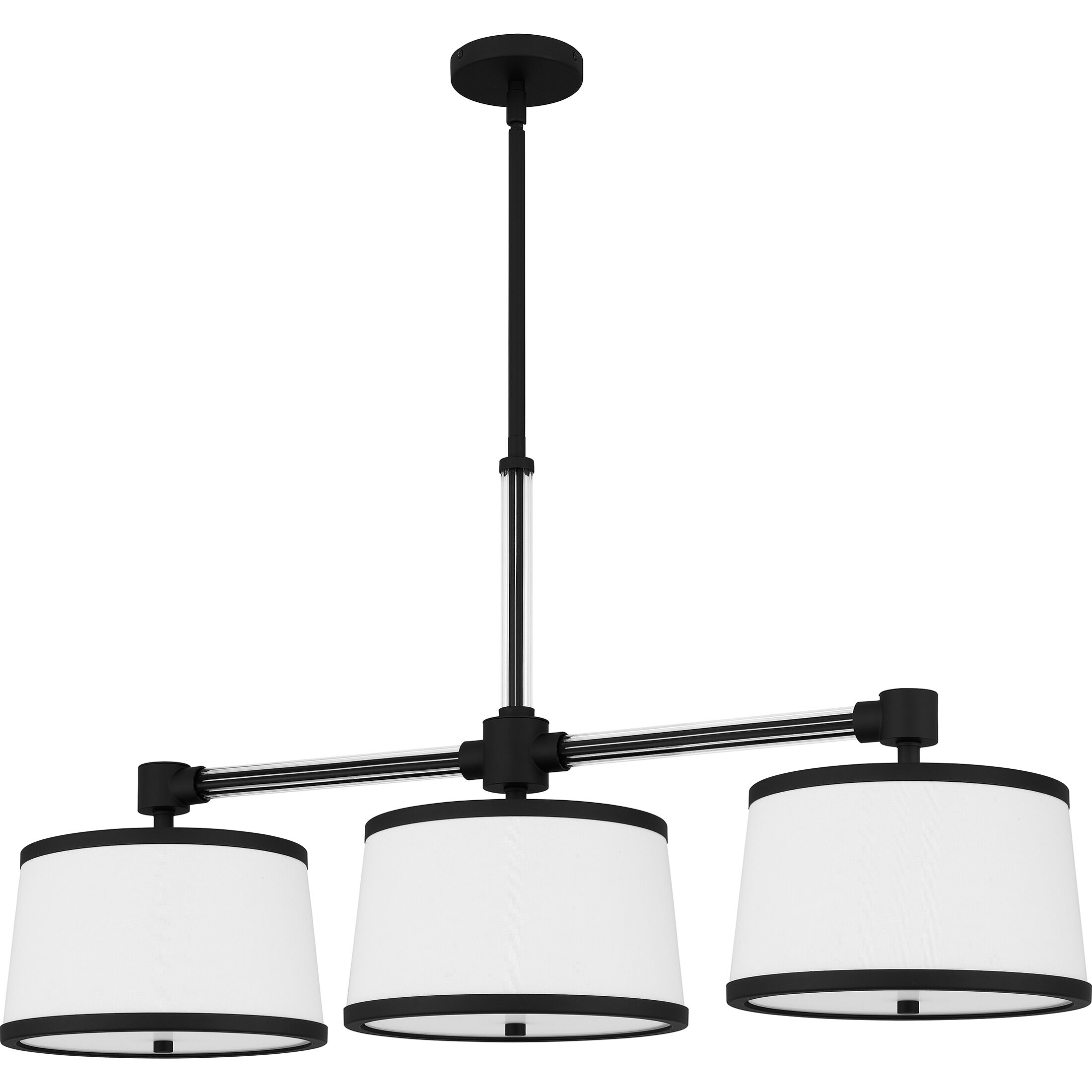 Kylen 3 Light 42 inch Matte Black Island Light Ceiling Light