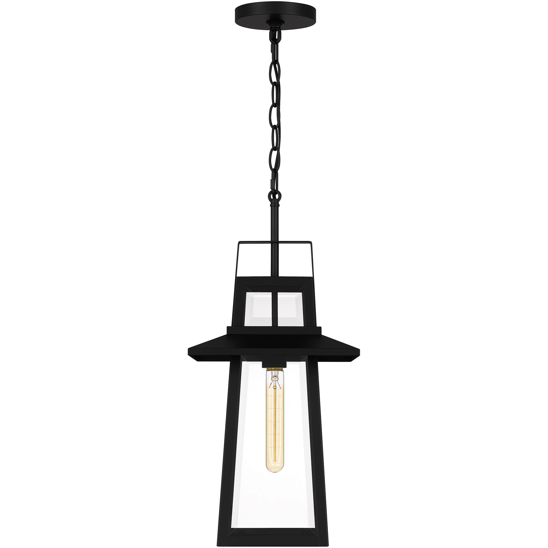 Devonport 1 Light 10 inch Matte Black Outdoor Hanging Lantern