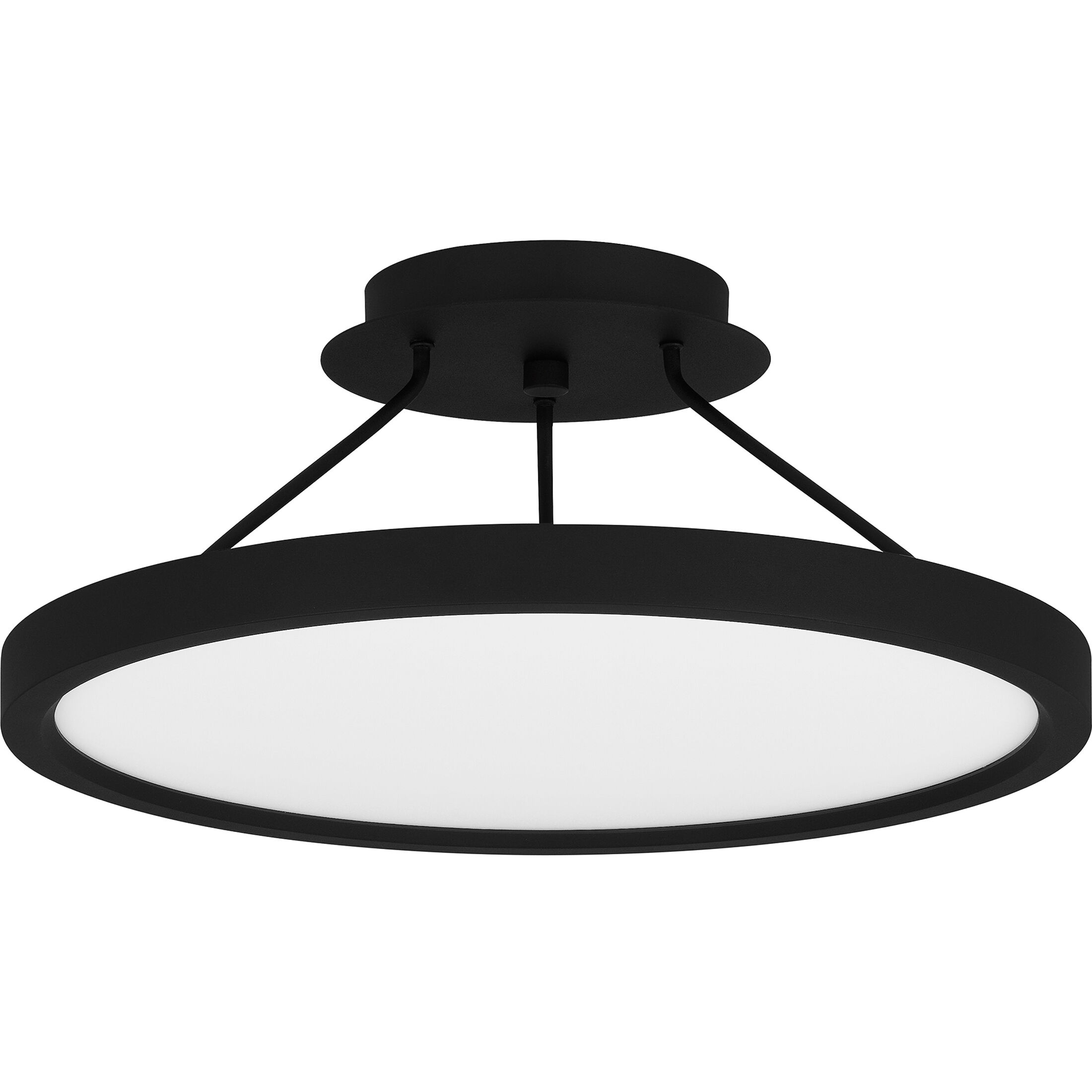 Outskirts LED 15 inch Earth Black Semi-Flush Mount Ceiling Light
