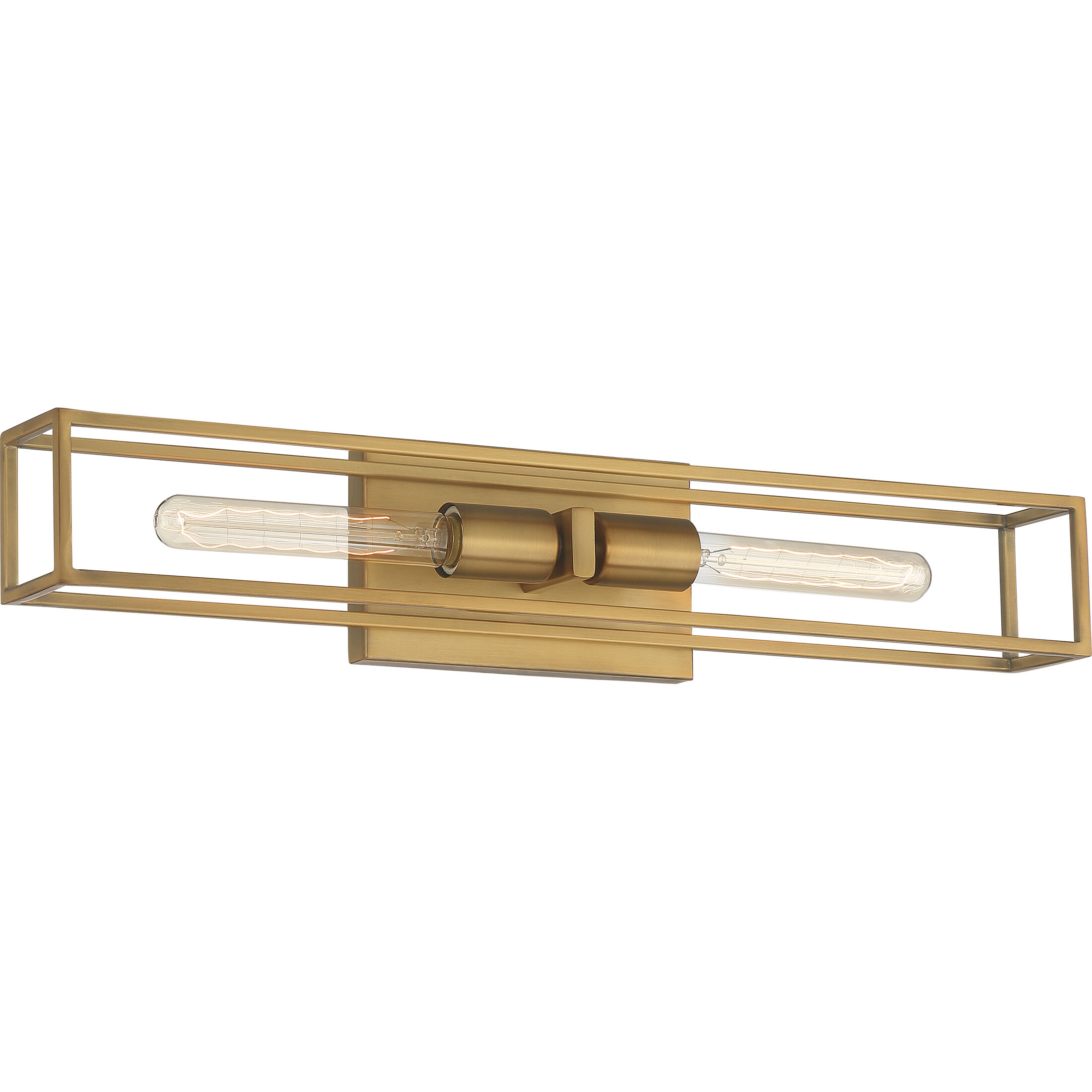 Leighton 2 Light 24 inch Weathered Brass Bath Light Wall Light
