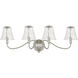 McKinney 4 Light 31 inch Brushed Nickel Bath Light Wall Light