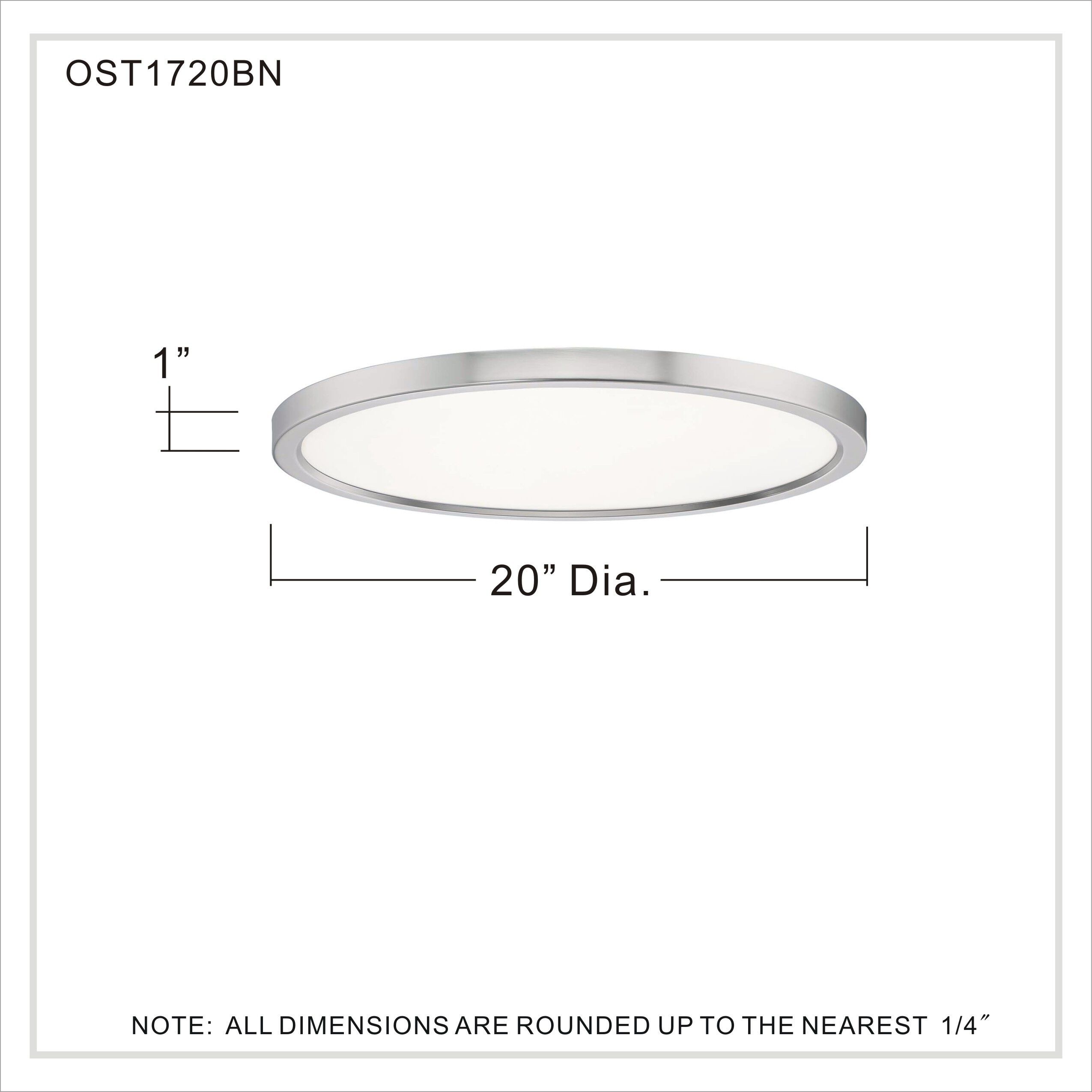 Outskirts LED 20 inch Brushed Nickel Flush Mount Ceiling Light