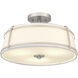 Sloane 3 Light 16 inch Brushed Nickel Semi-Flush Mount Ceiling Light