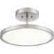 Beltway LED 15 inch Brushed Nickel Semi-Flushmount Ceiling Light