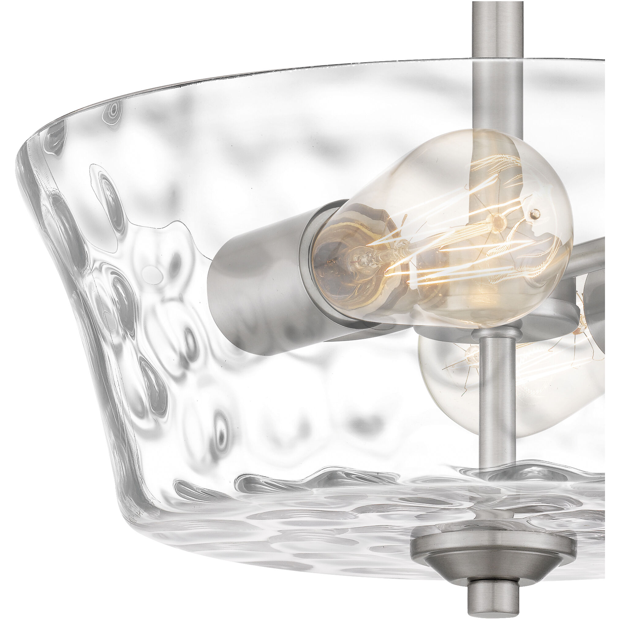 Acacia 2 Light 12 inch Brushed Nickel Semi-Flush Mount Ceiling Light