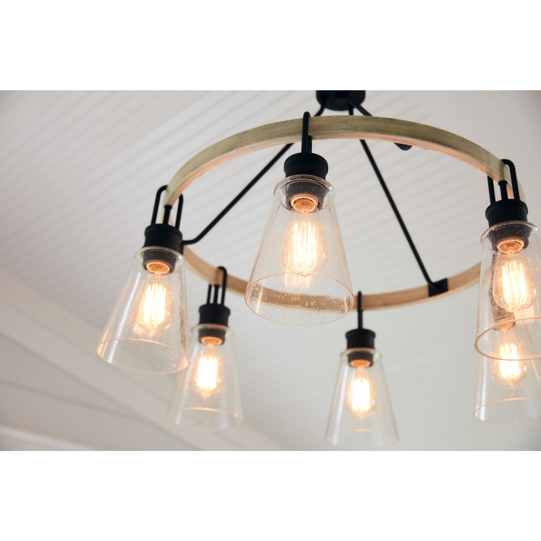 Kingsbridge 6 Light 28 inch Earth Black Chandelier Ceiling Light