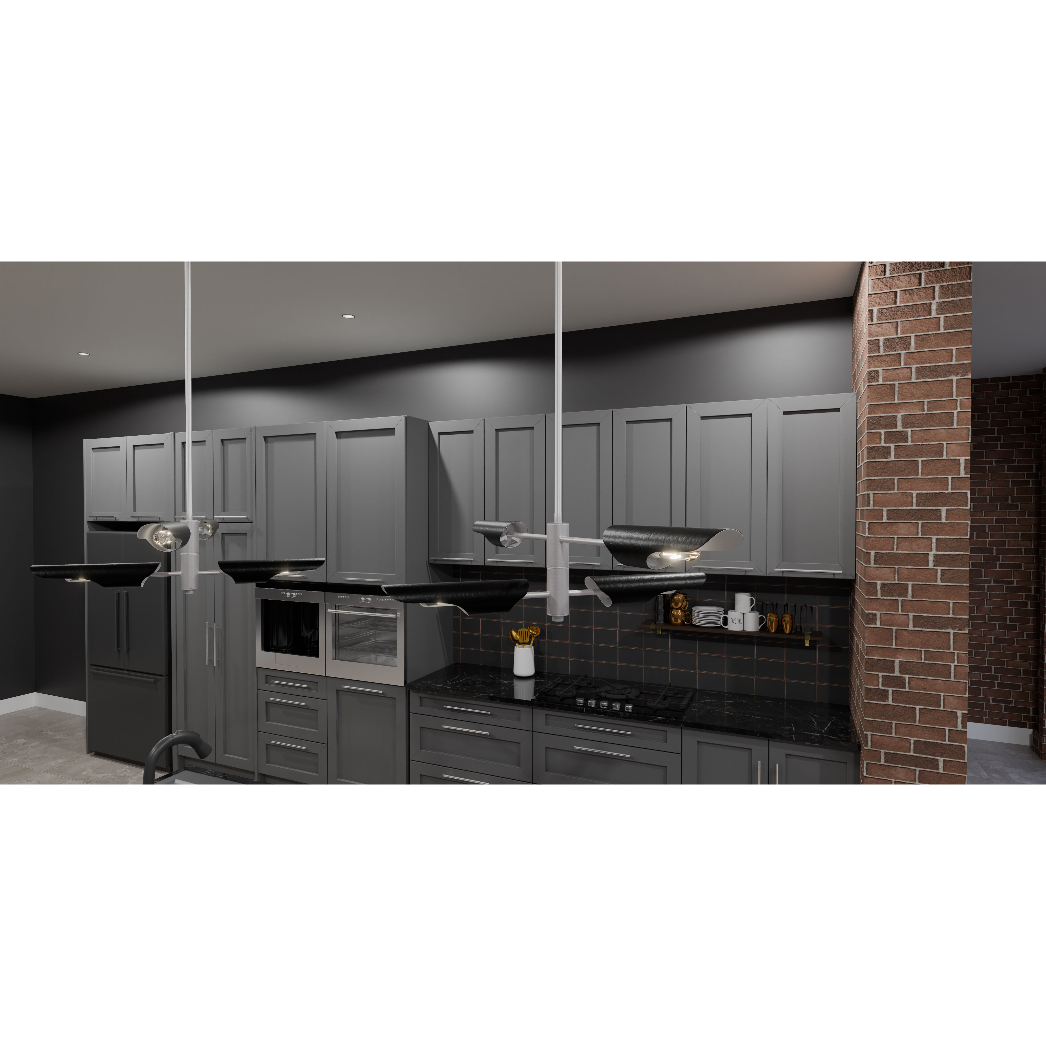 Leoni 4 Light 44 inch Brushed Nickel Island Light Ceiling Light, Medium