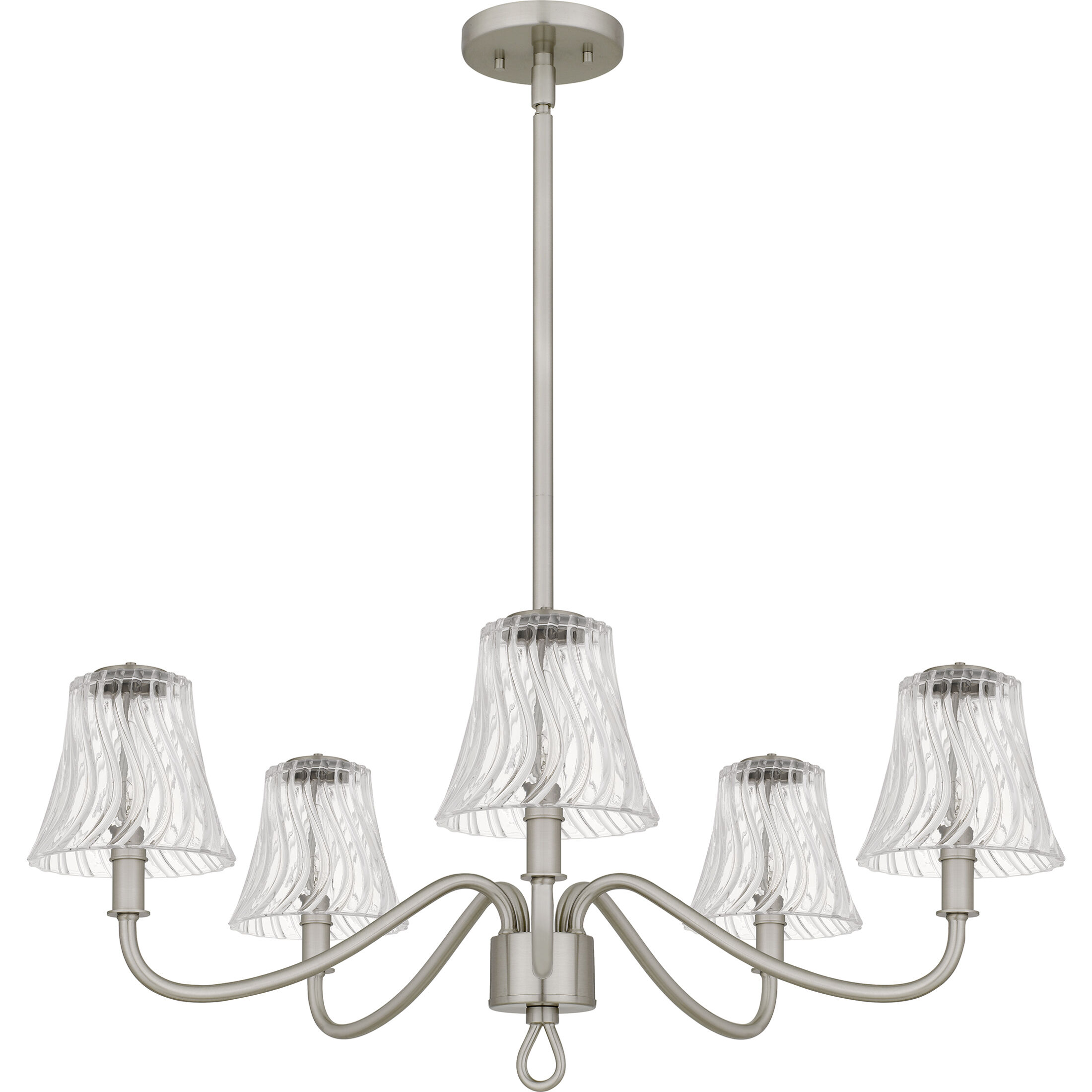 McKinney 5 Light 29.5 inch Brushed Nickel Chandelier Ceiling Light