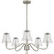 McKinney 5 Light 29.5 inch Brushed Nickel Chandelier Ceiling Light