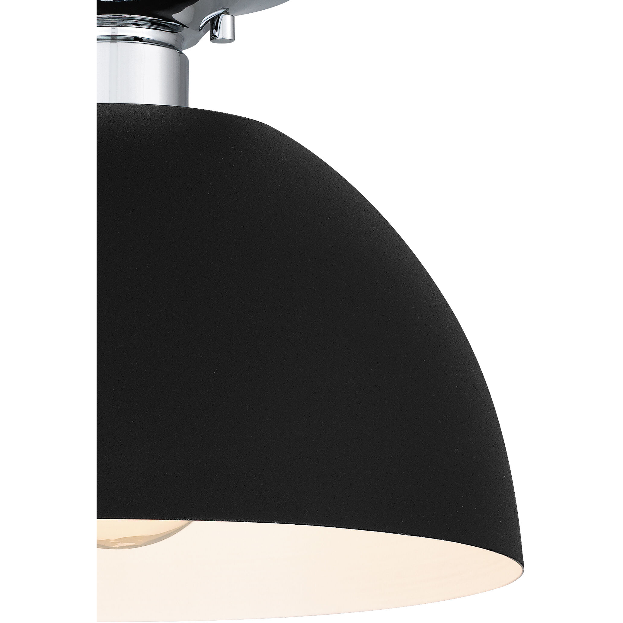 Eason 1 Light 10 inch Earth Black Semi-Flush Mount Ceiling Light