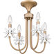 Remy 4 Light 16 inch Bronze Gold Semi-Flush Mount Ceiling Light, Large