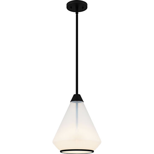 Haze 1 Light 10.5 inch Matte Black Mini Pendant Ceiling Light, Small
