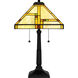 Orson 23.5 inch 75.00 watt Matte Black Table Lamp Portable Light, Tiffany