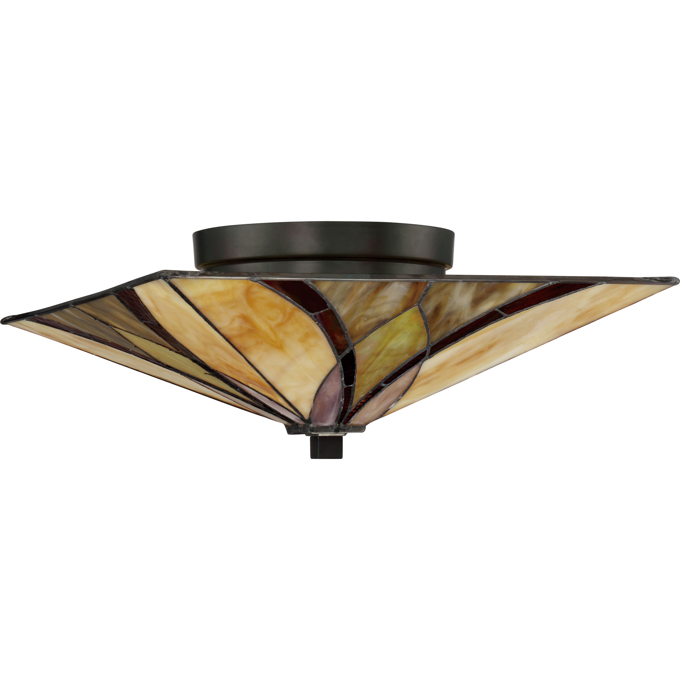 Asheville 2 Light 15 inch Valiant Bronze Flush Mount Ceiling Light, Naturals
