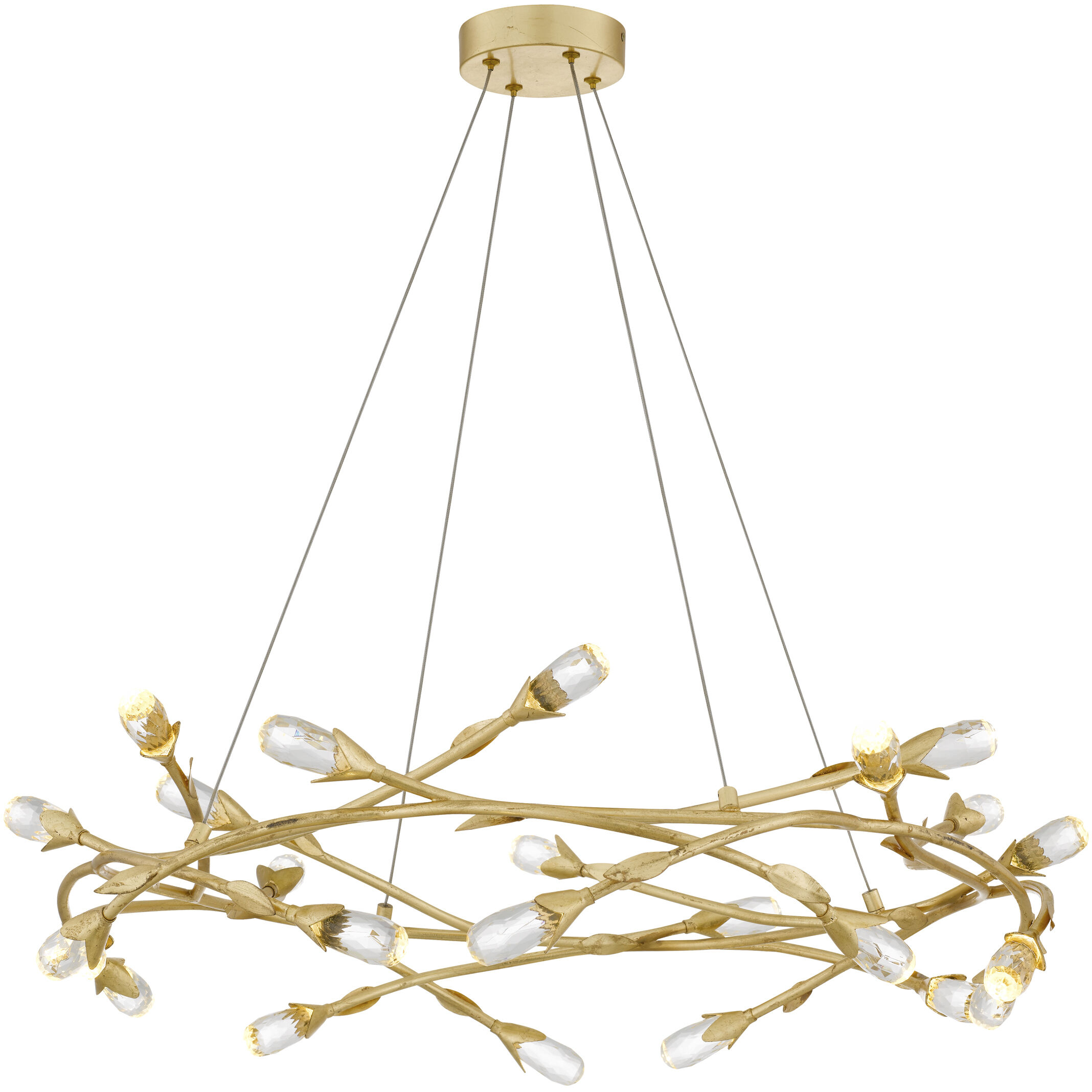 Cora Pendant Ceiling Light in Gold Leaf