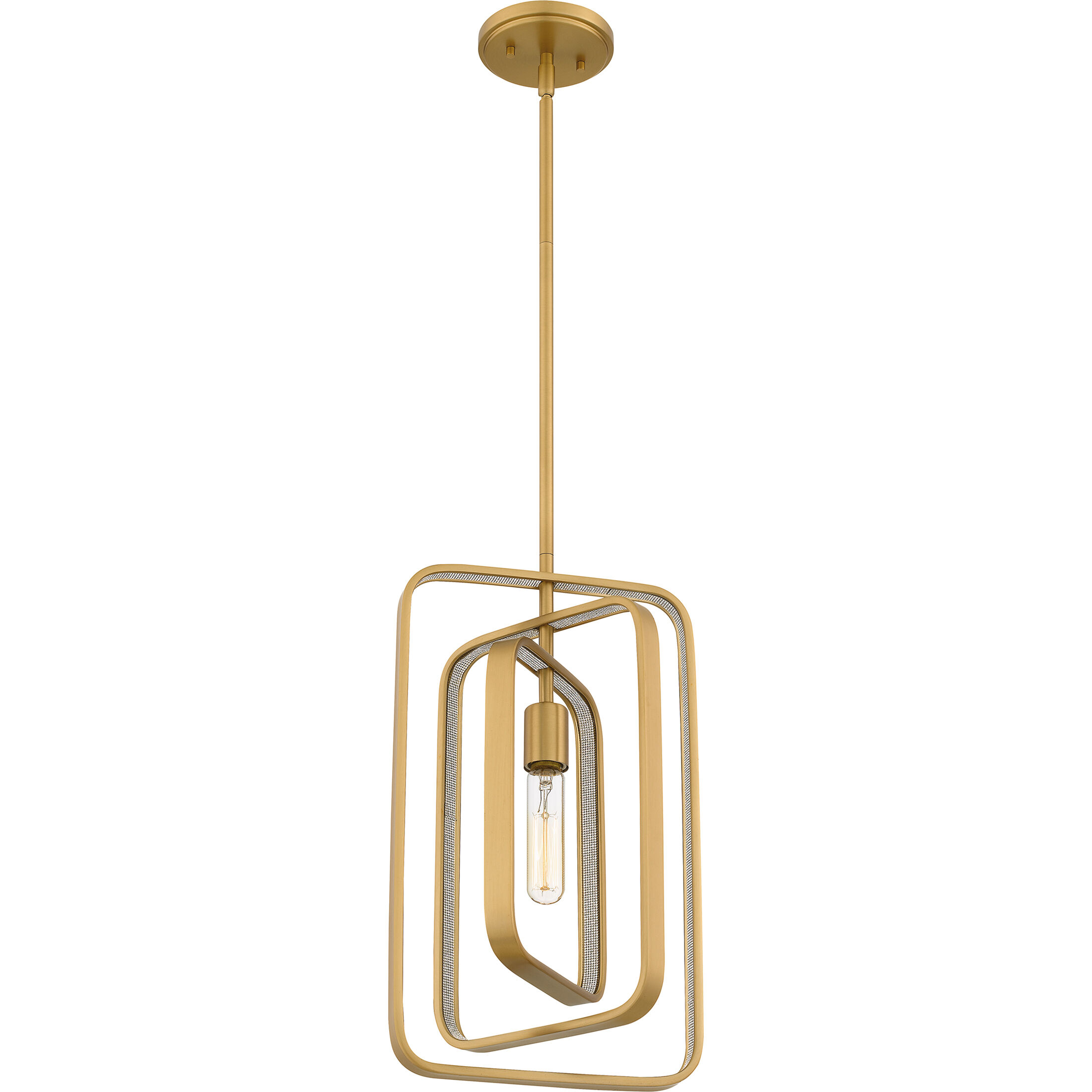Dupree 1 Light 10 inch Brushed Weathered Brass Mini Pendant Ceiling Light