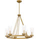 Valens 6 Light 28 inch Aged Brass Chandelier Ceiling Light