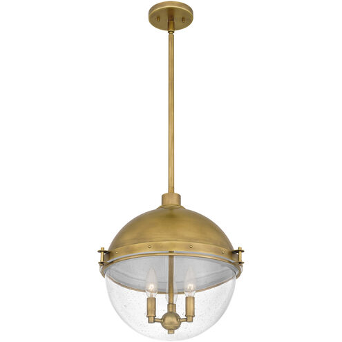 Perrine 3 Light 16 inch Weathered Brass Pendant Ceiling Light