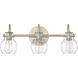 Andrews 3 Light 22 inch Antique Nickel Bath Light Wall Light