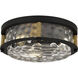 Baltic 3 Light 15.75 inch Matte Black Flush Mount Ceiling Light