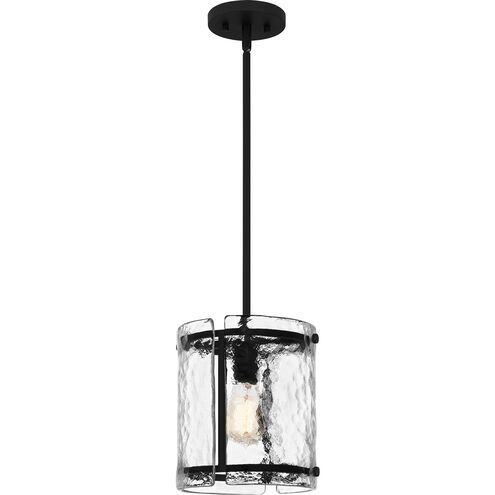 Fortress 1 Light 9 inch Earth Black Mini Pendant Ceiling Light