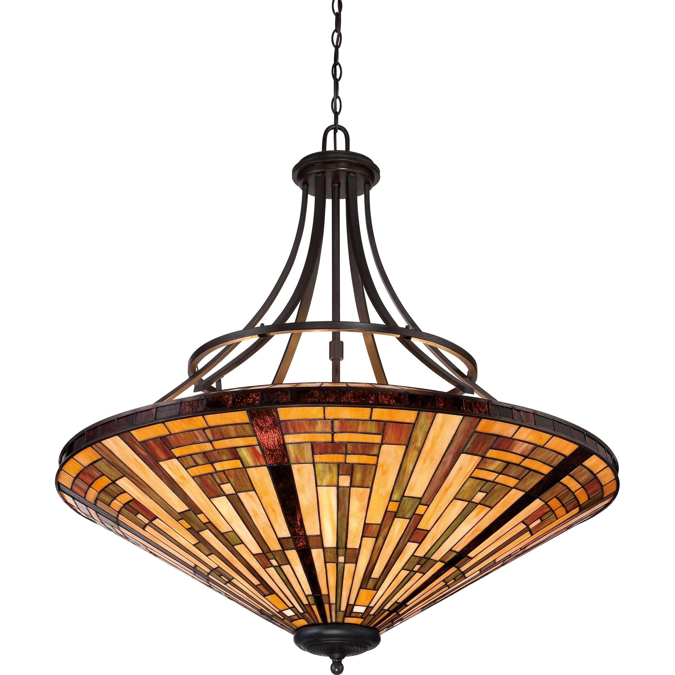 Stephen 8 Light 40 inch Vintage Bronze Foyer Pendant Ceiling Light, Naturals