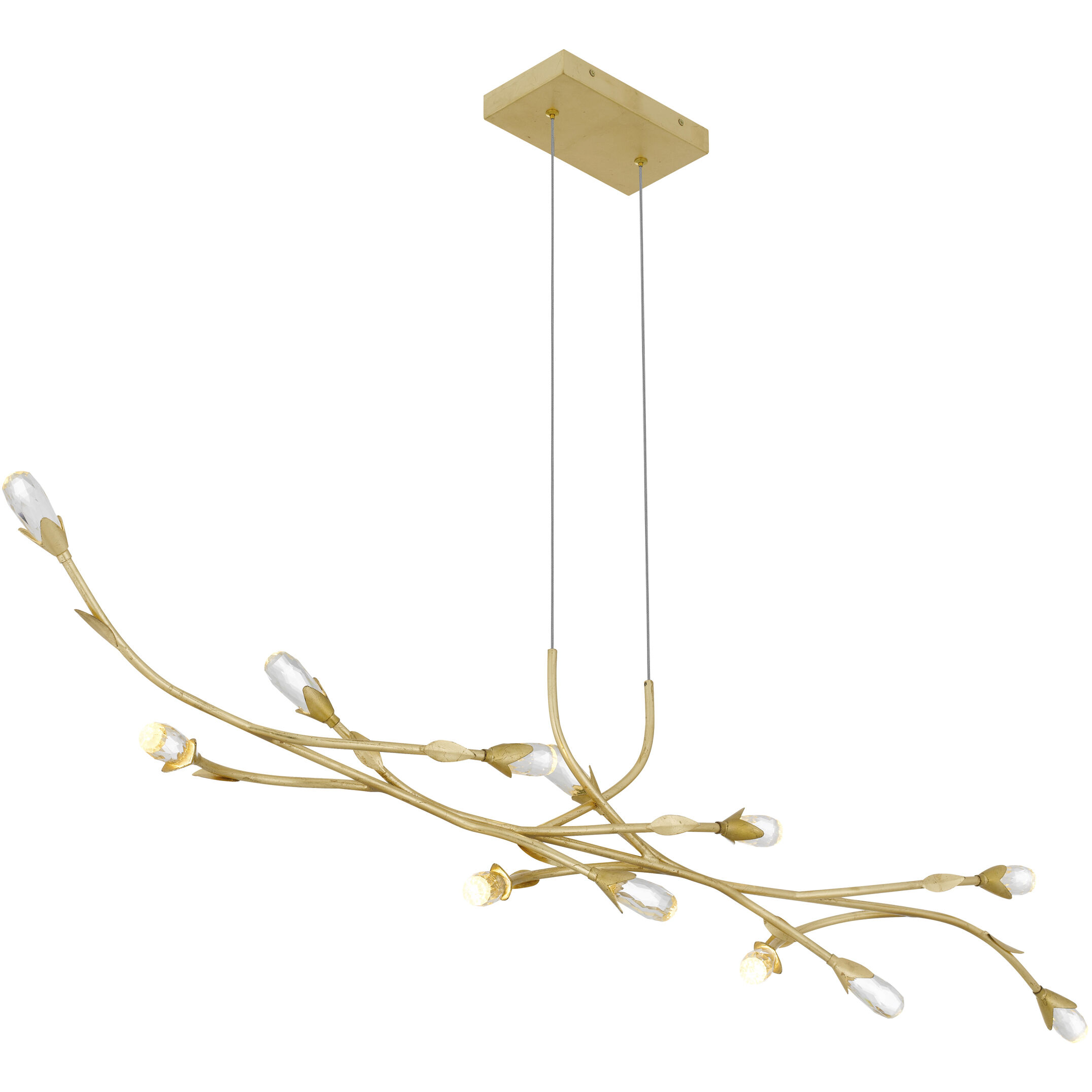 Cora LED 50 inch Gold Leaf Island Light Ceiling Light