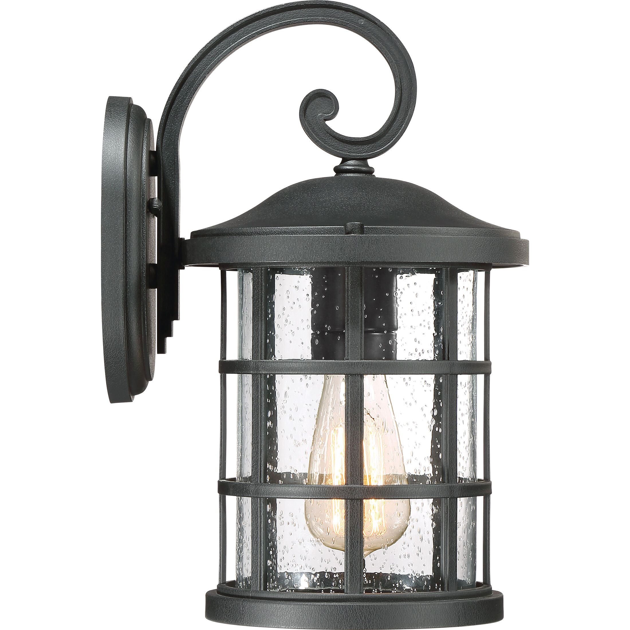 Crusade 1 Light 14 inch Earth Black Outdoor Wall Lantern
