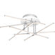Lightshow LED 22 inch Polished Chrome Semi-Flush Mount Ceiling Light