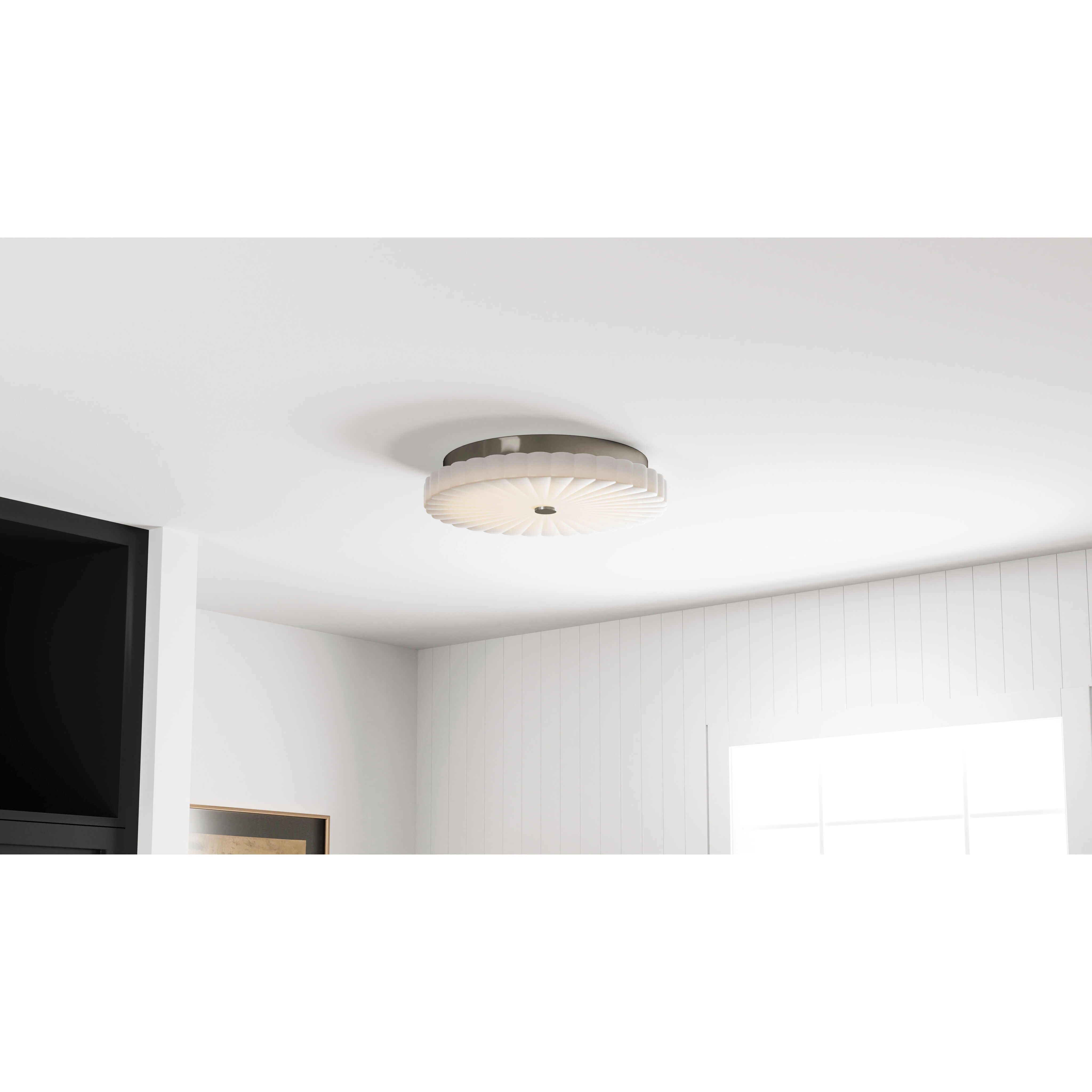 Cherbury LED 16 inch Brushed Nickel Flush Mount Ceiling Light, Medium